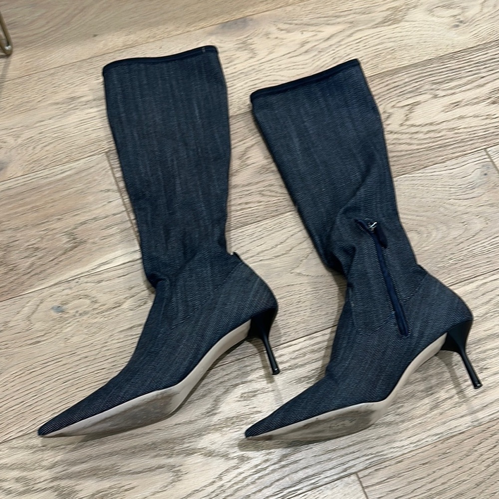 Miu Miu Black Heeled Boots with Stiletto Heel - Picture 6 of 6